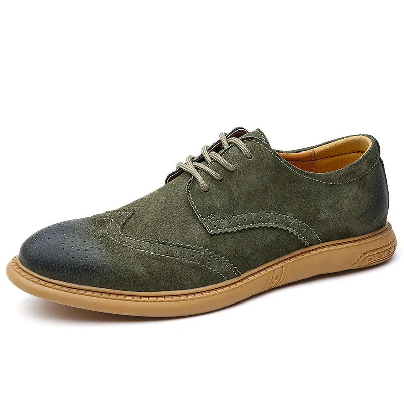 Men's Dress Shoes Autumn Vintage Brogue Leather Shoes