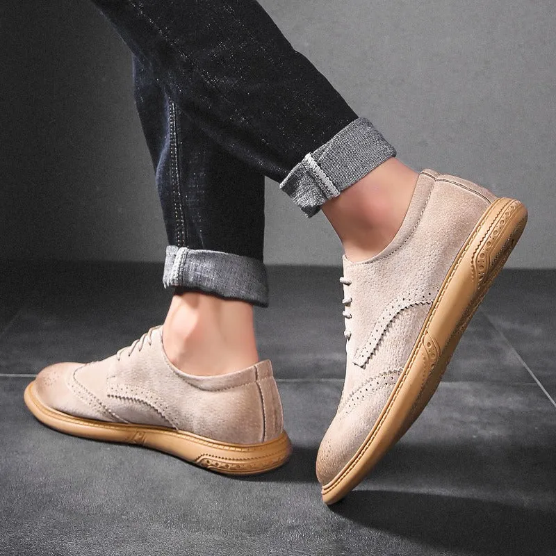 Men's Dress Shoes Autumn Vintage Brogue Leather Shoes