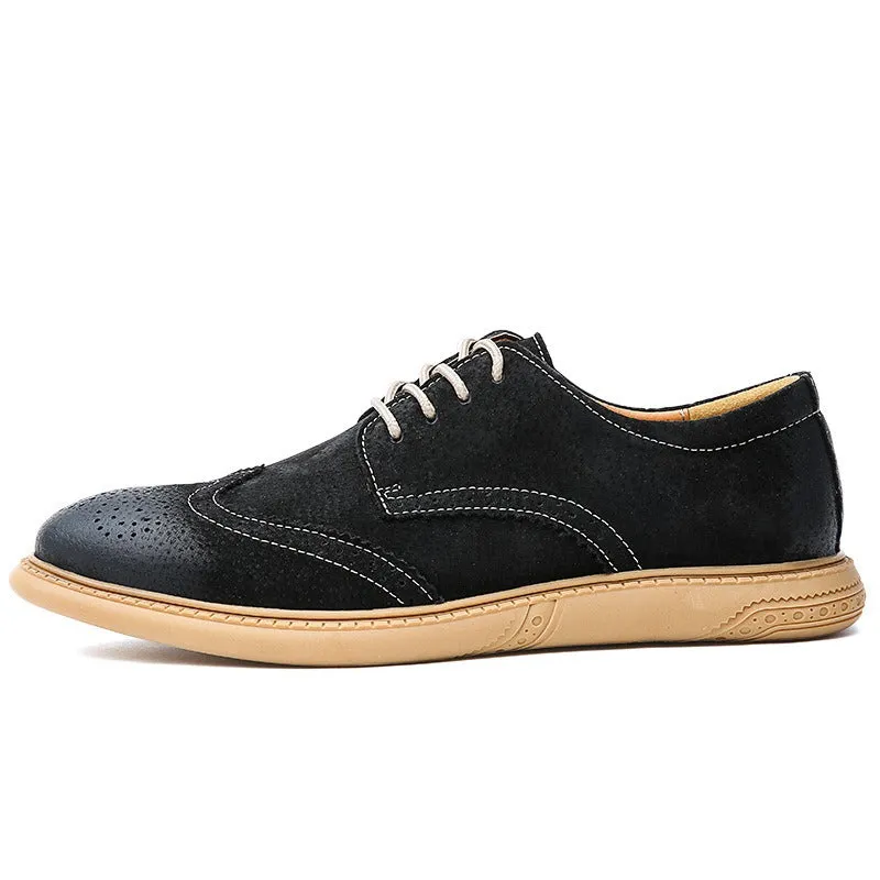 Men's Dress Shoes Autumn Vintage Brogue Leather Shoes
