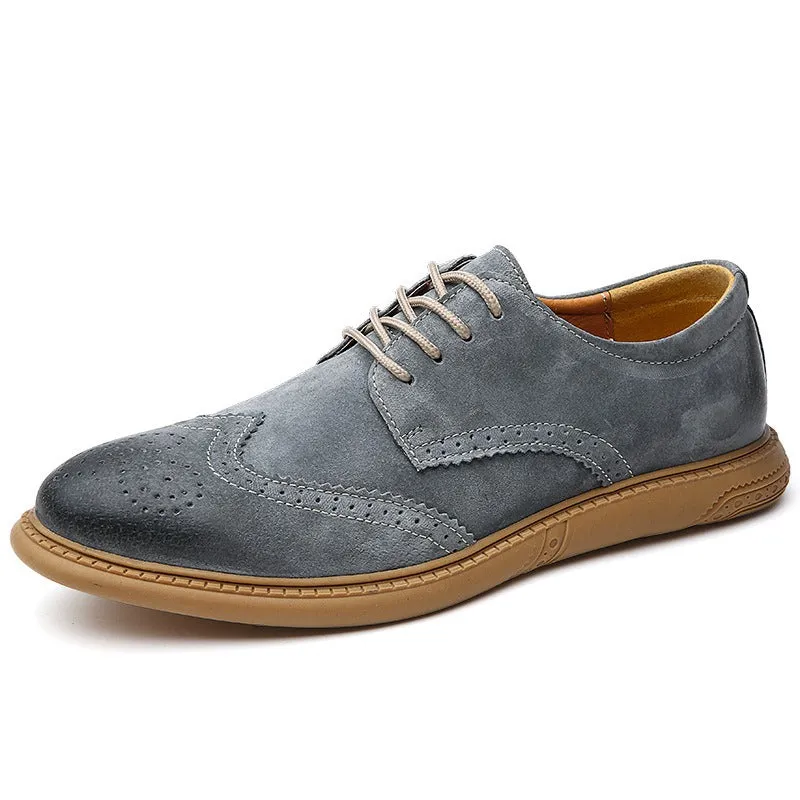 Men's Dress Shoes Autumn Vintage Brogue Leather Shoes