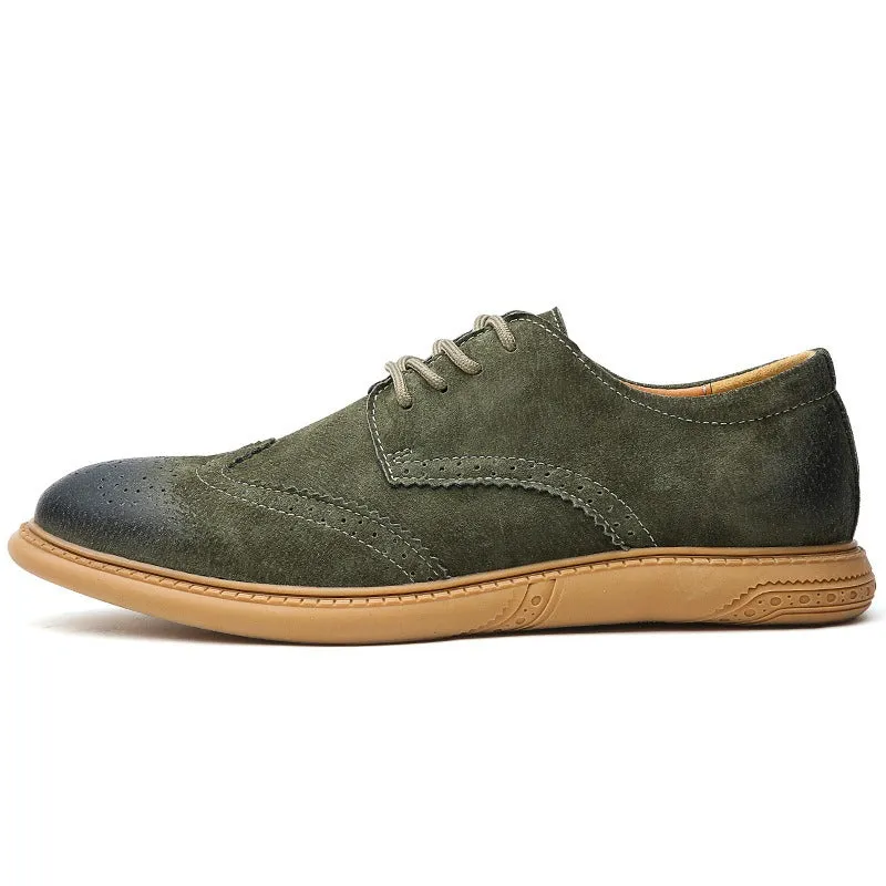 Men's Dress Shoes Autumn Vintage Brogue Leather Shoes