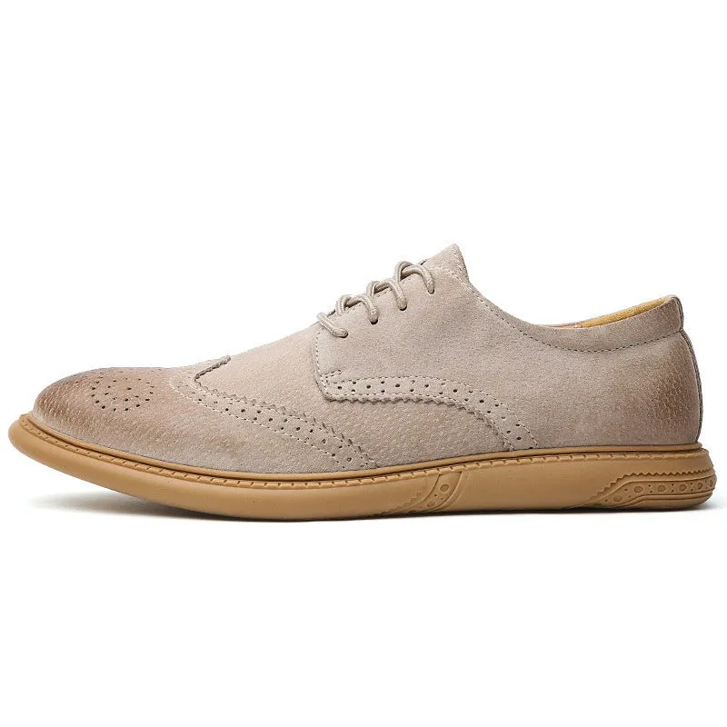 Men's Dress Shoes Autumn Vintage Brogue Leather Shoes