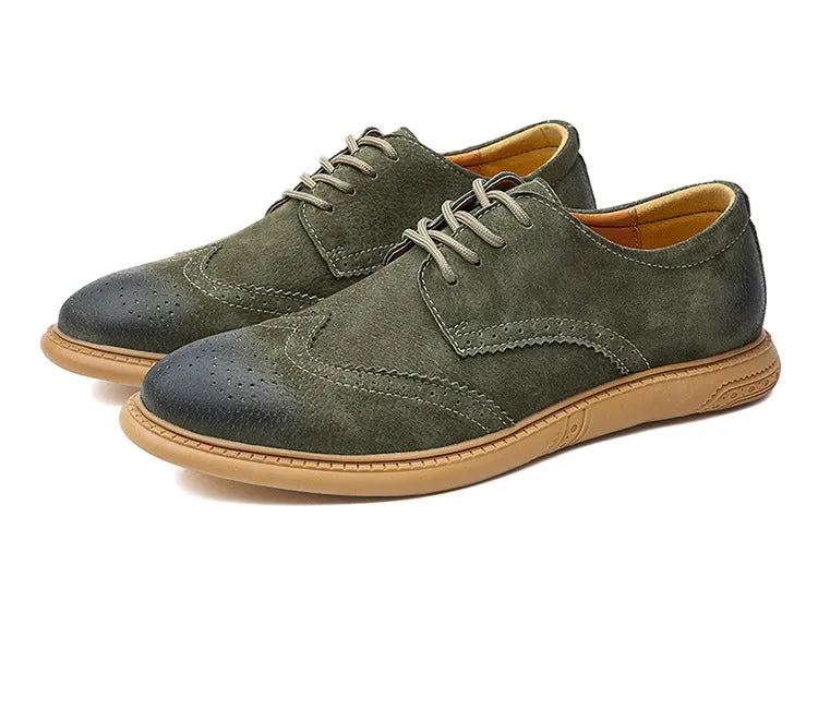 Men's Dress Shoes Autumn Vintage Brogue Leather Shoes