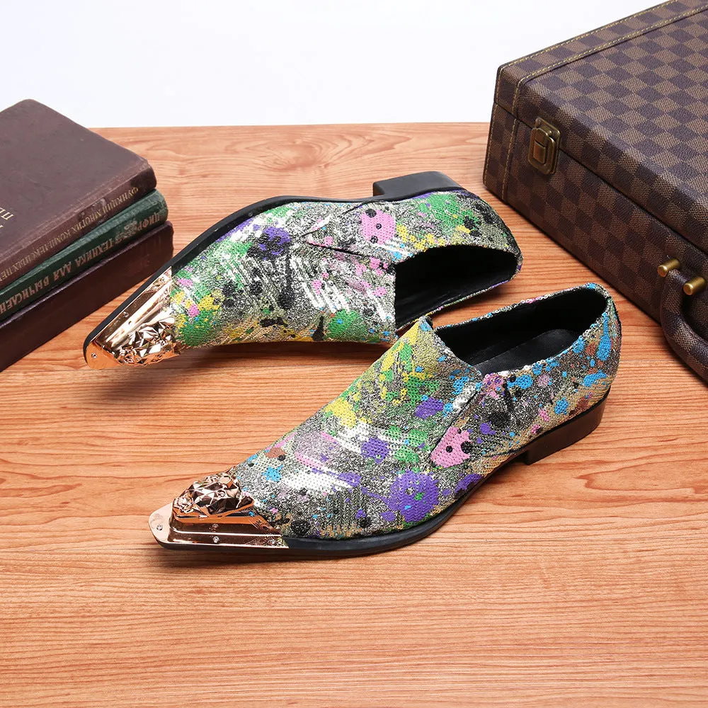 Men's Leather Shoes Korean Trend Brogue Men's Shoes British Business Formal Wear Casual Small Leather Shoes Men's Summer Breathable