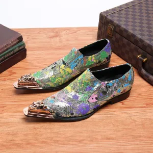 Men's Leather Shoes Korean Trend Brogue Men's Shoes British Business Formal Wear Casual Small Leather Shoes Men's Summer Breathable