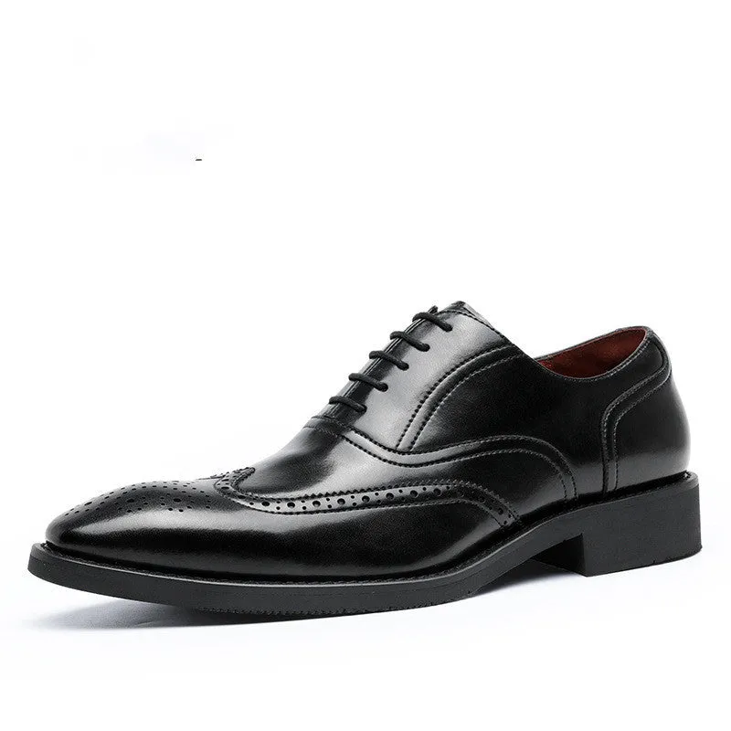 Men's Leather Shoes Shoes Rubber Sole Leather Shoes Oxford Shoes