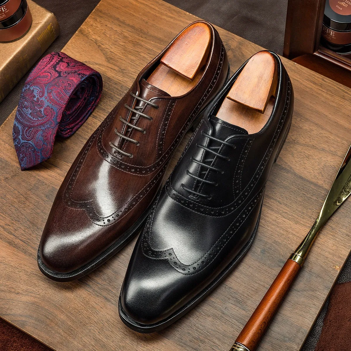 Men's Oxford Brogue Dress Shoes
