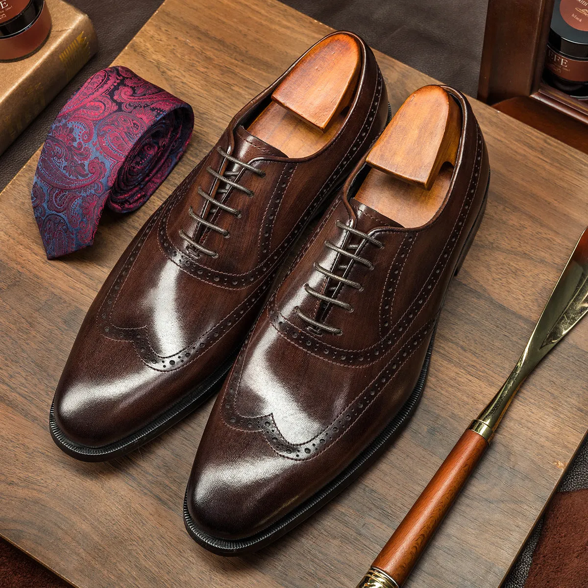 Men's Oxford Brogue Dress Shoes