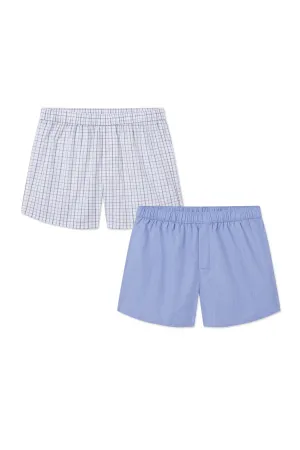 Men's Poplin Boxer Bundle in Blue