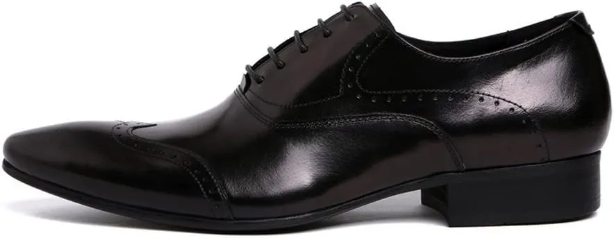 Men's Wingtip Brogue Pointed Toe Oxfords