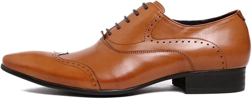 Men's Wingtip Brogue Pointed Toe Oxfords