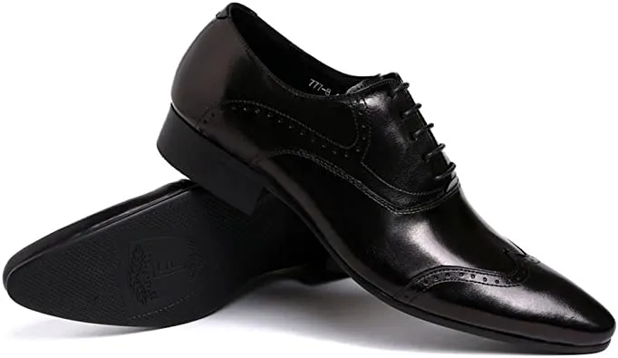 Men's Wingtip Brogue Pointed Toe Oxfords