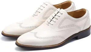 Men's Wingtip Oxfords Ivory White