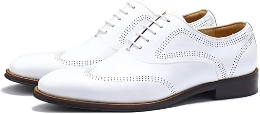 Men's Wingtip Oxfords Ivory White