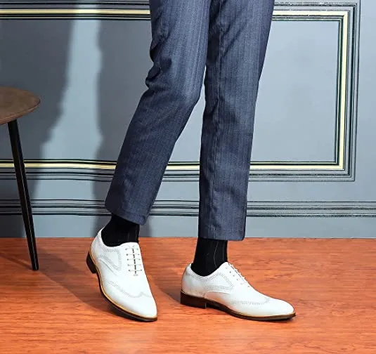 Men's Wingtip Oxfords Ivory White