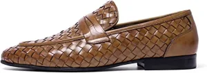 Men's Woven Penny Loafers Brown Black