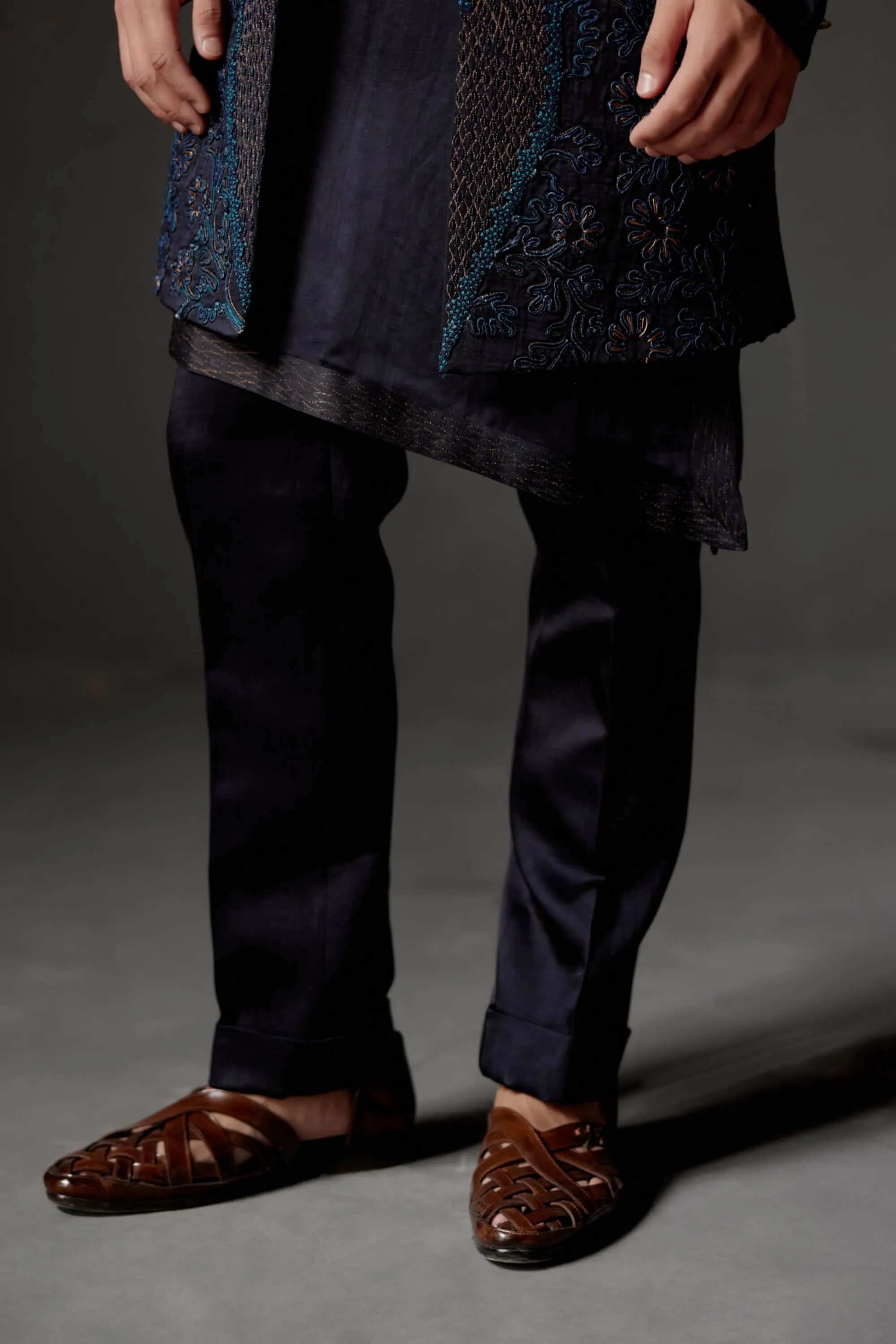 Midnight blue kurta and pants