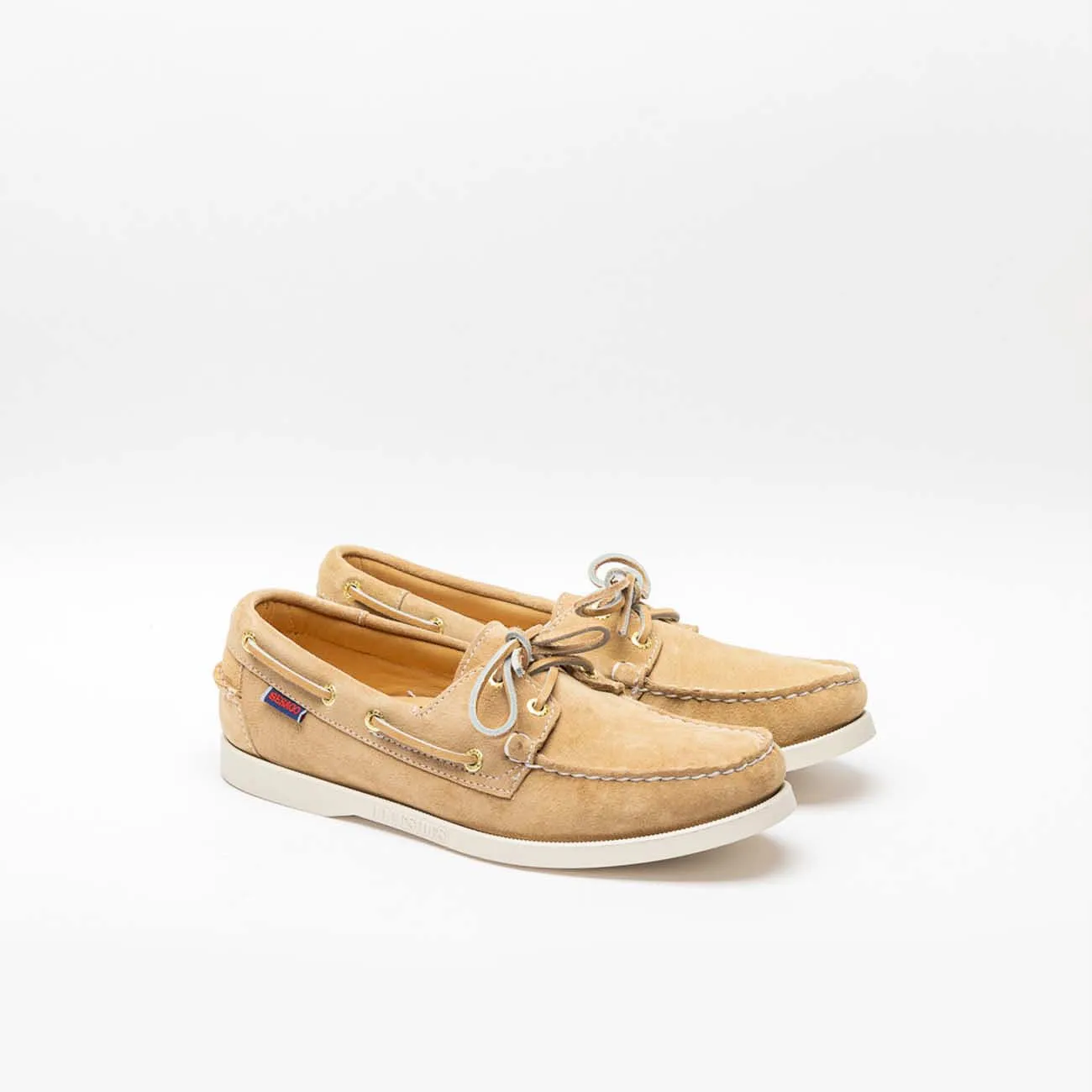 Mocassino da barca Sebago Docksides Portland in camoscio beige (Taglia 7.5 US)