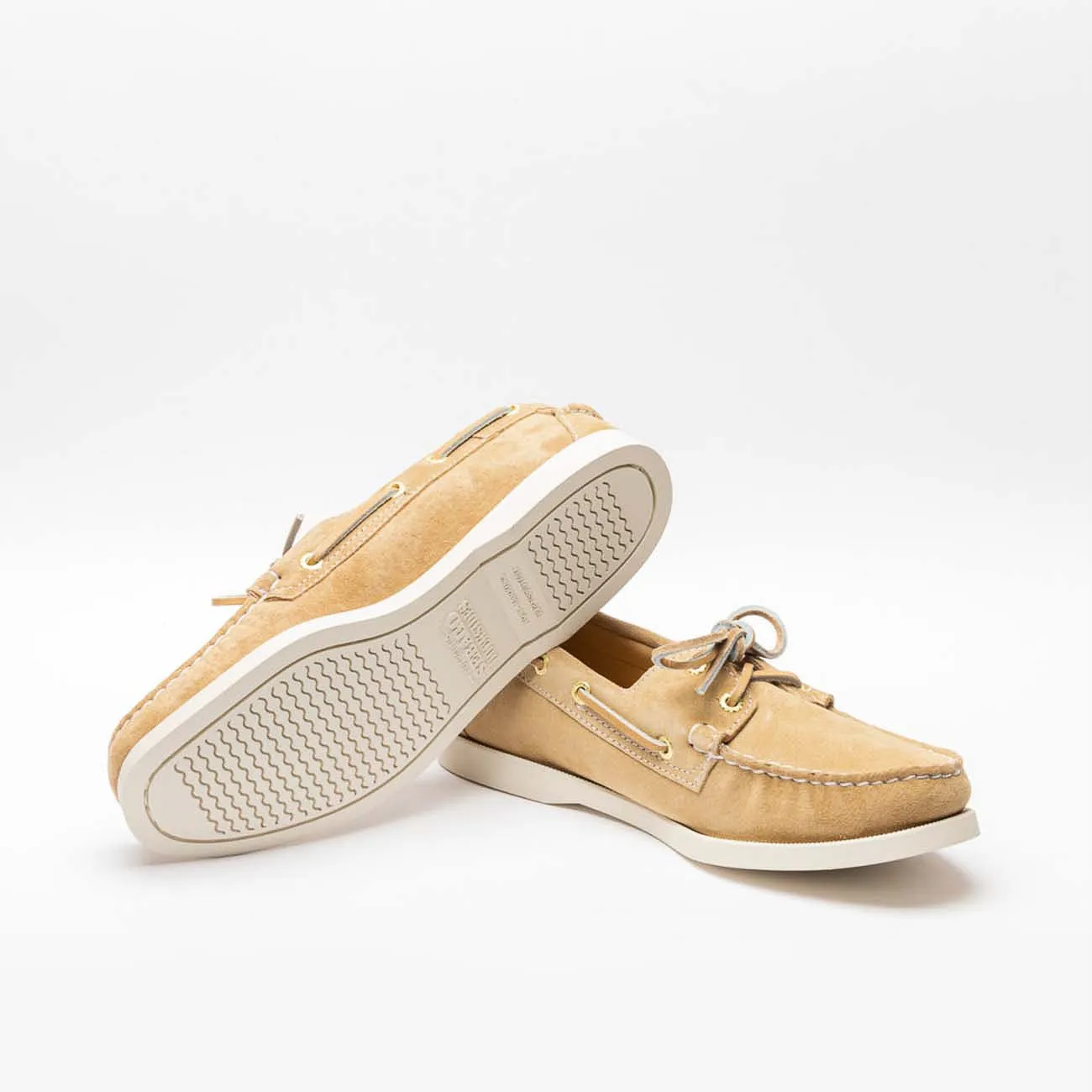 Mocassino da barca Sebago Docksides Portland in camoscio beige (Taglia 7.5 US)