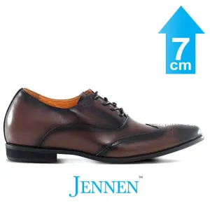 Mr. Gounod Dark Brown 7cm | 2.8 inches Taller Dark Brown Oxford Shoes