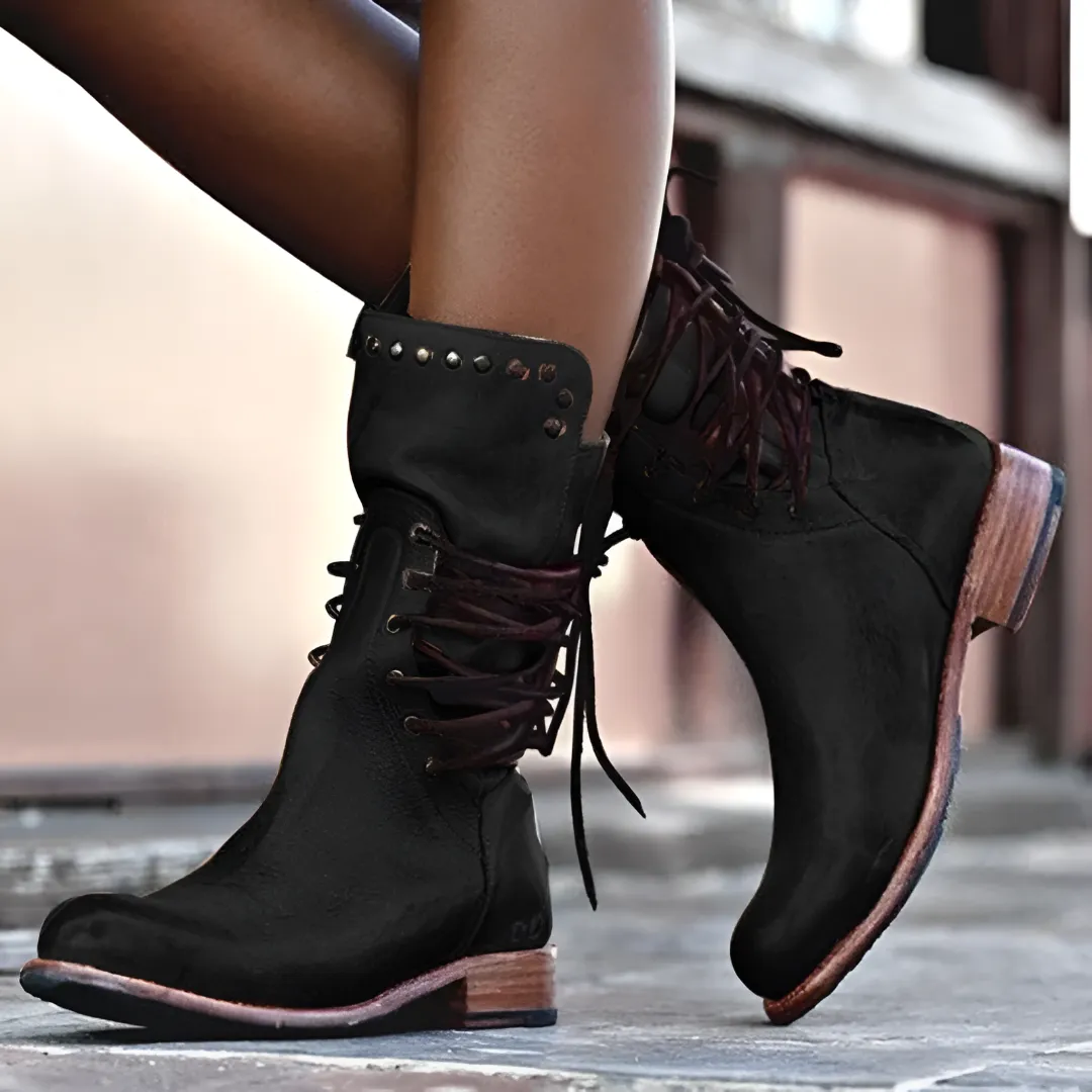 Novie™ | High Street Medieval Fashion Quality Leather High Boots