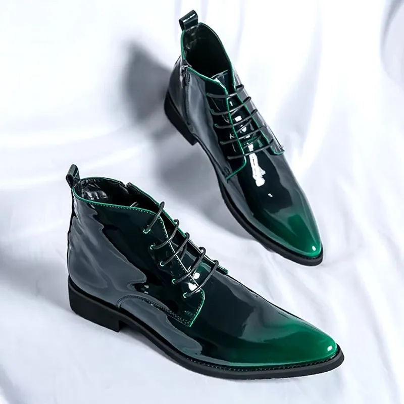 Oxford Shoes Men Dress Bling Purple Shoes