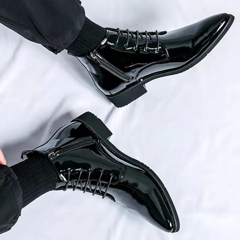 Oxford Shoes Men Dress Bling Purple Shoes