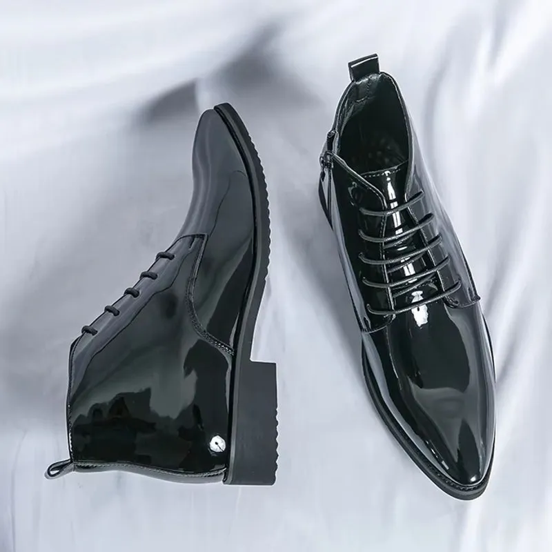 Oxford Shoes Men Dress Bling Purple Shoes