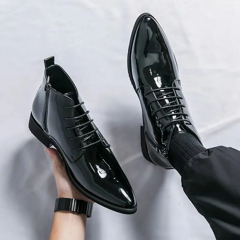 Oxford Shoes Men Dress Bling Purple Shoes
