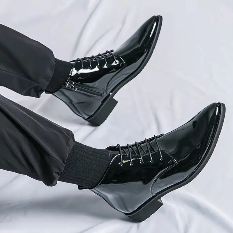 Oxford Shoes Men Dress Bling Purple Shoes