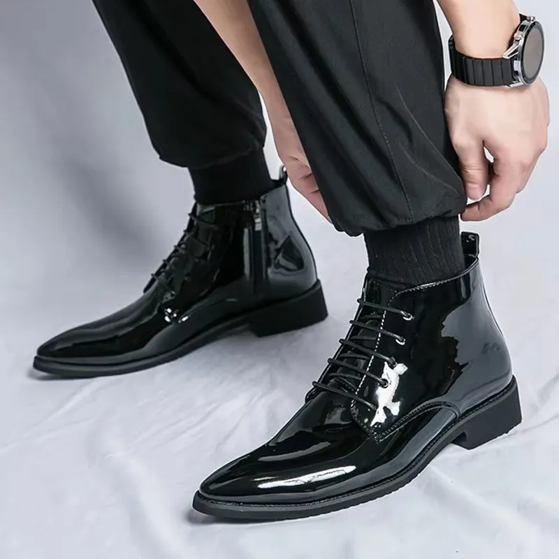 Oxford Shoes Men Dress Bling Purple Shoes