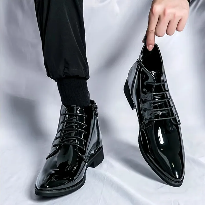 Oxford Shoes Men Dress Bling Purple Shoes