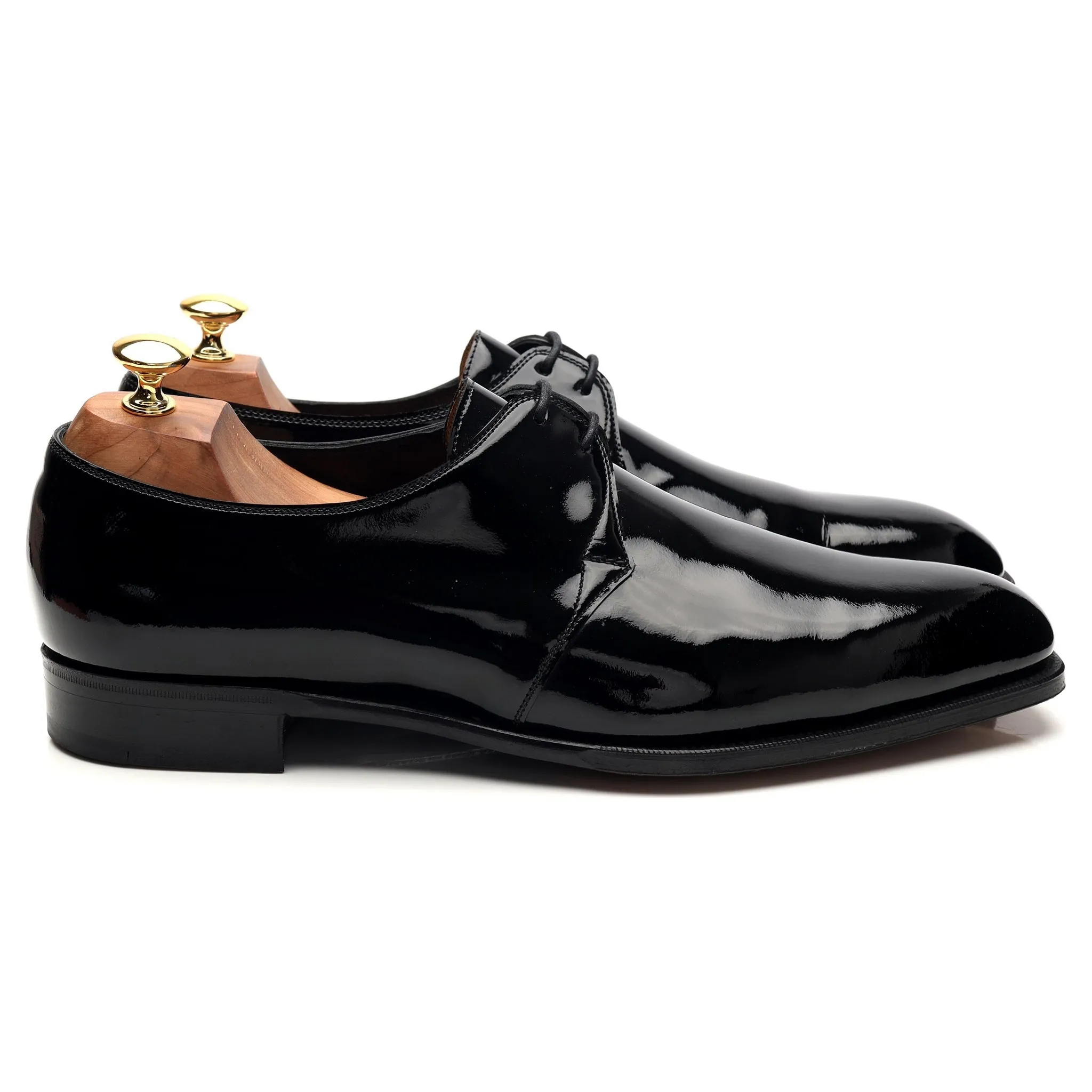 'Paden' Black Patent Leather Derby UK 10 D