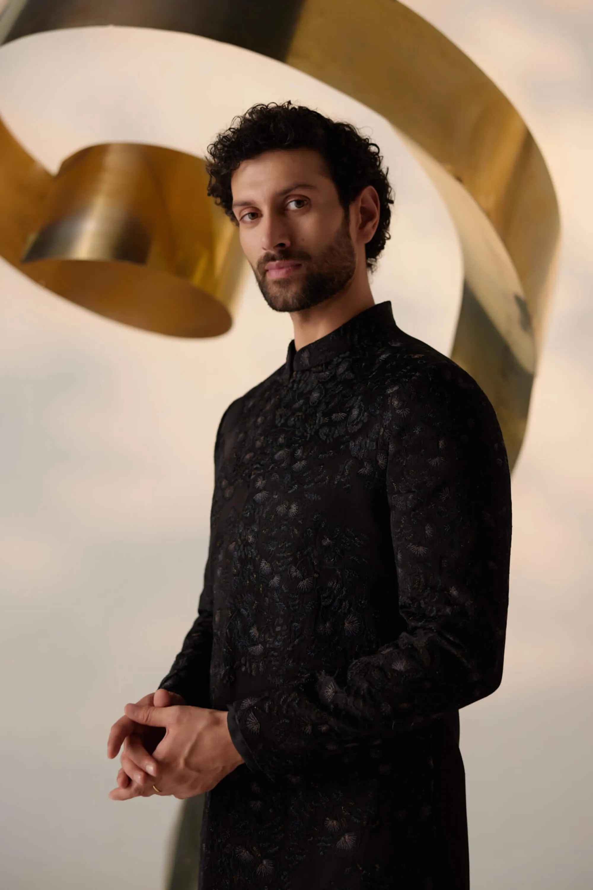 Parsian night long bandhgala and trousers