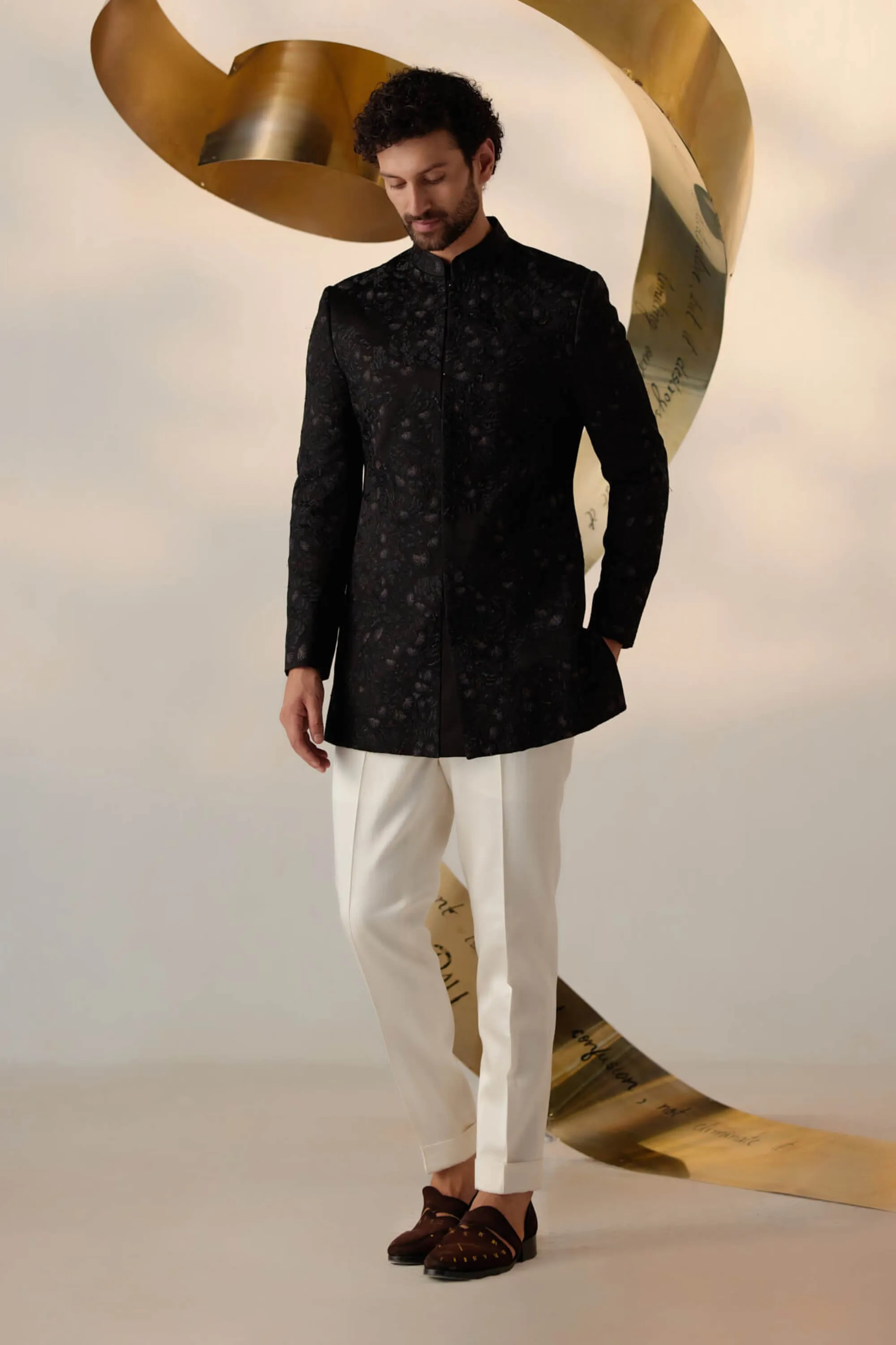Parsian night long bandhgala and trousers