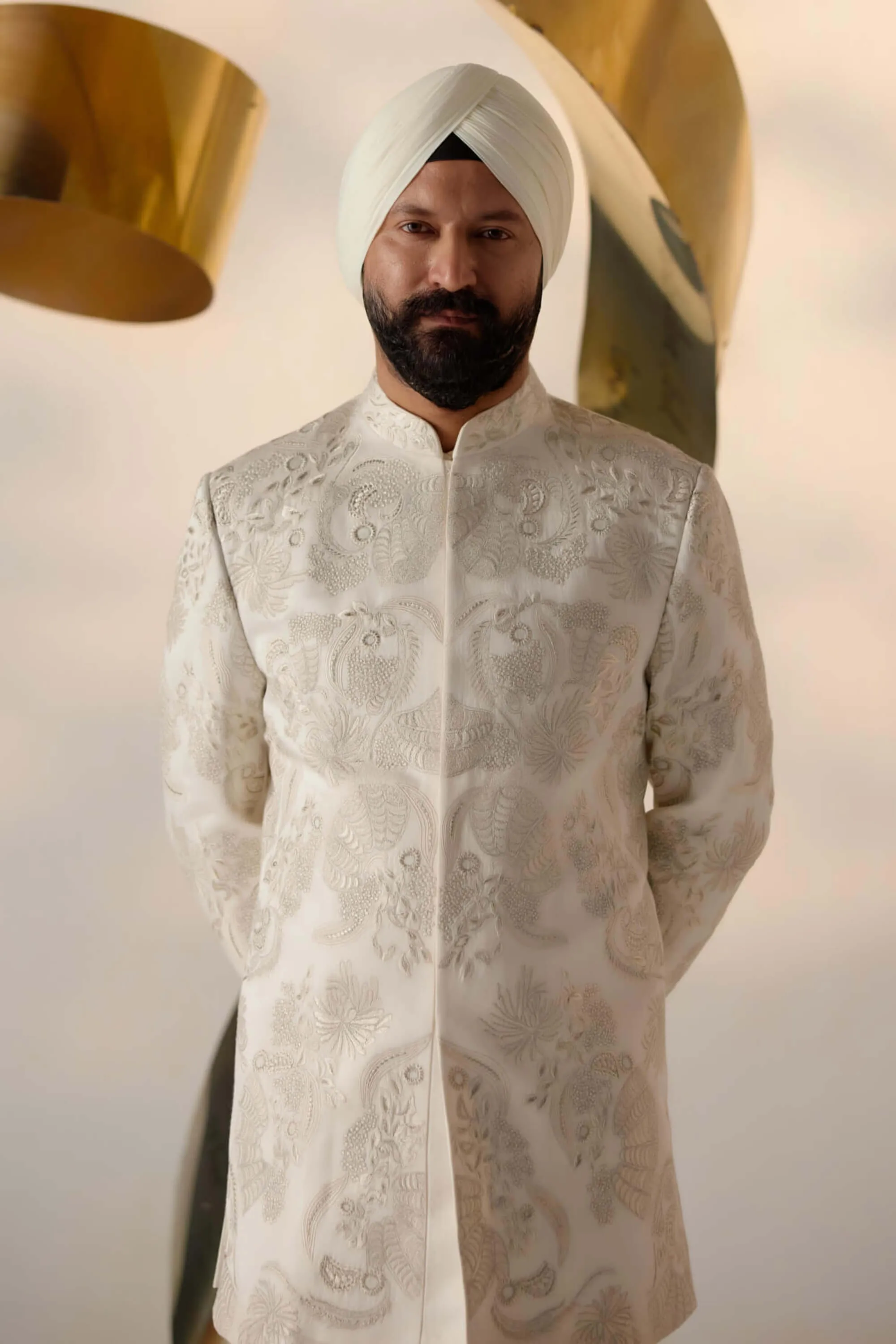 Pearl long bandhgala and trousers