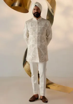 Pearl long bandhgala and trousers