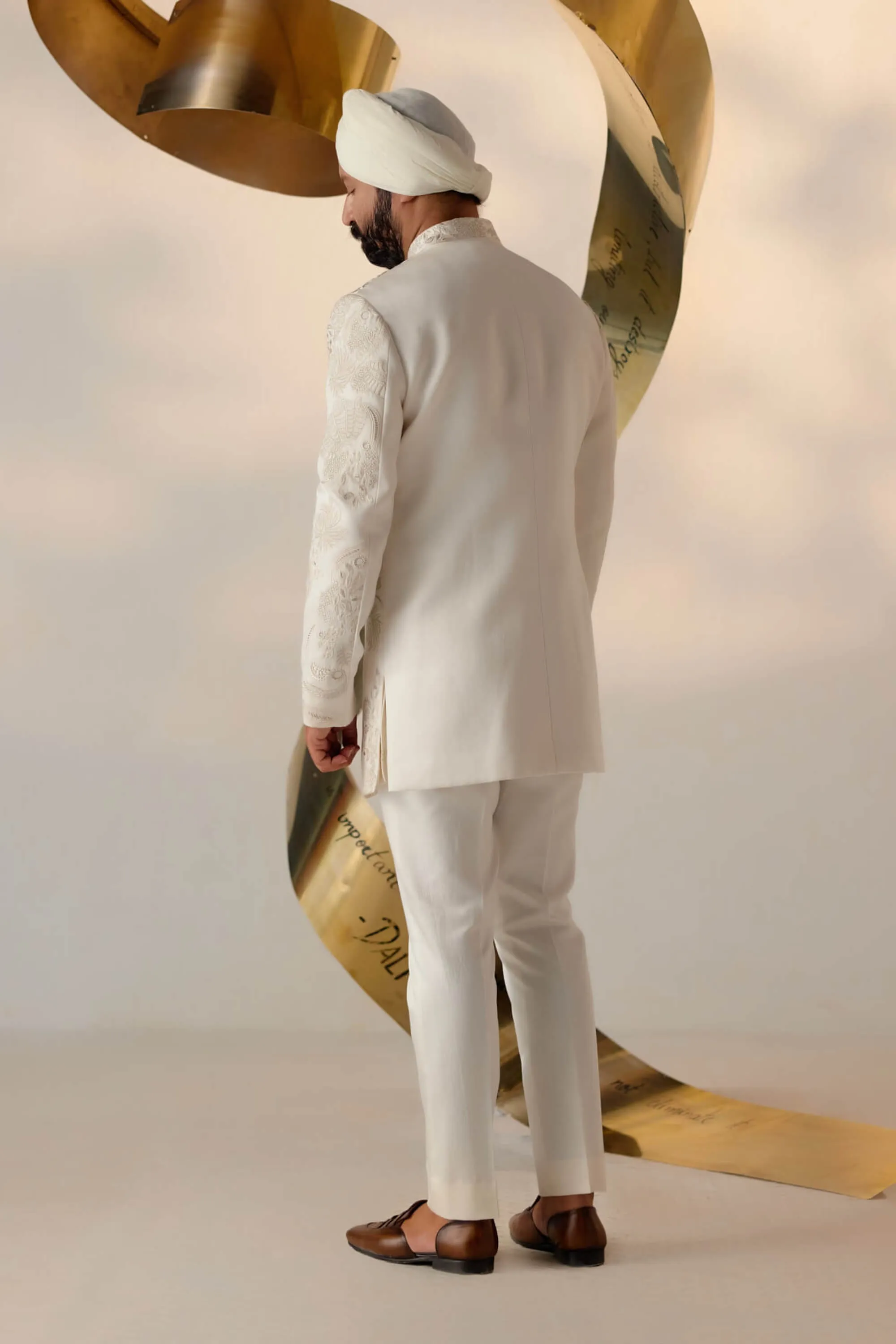 Pearl long bandhgala and trousers
