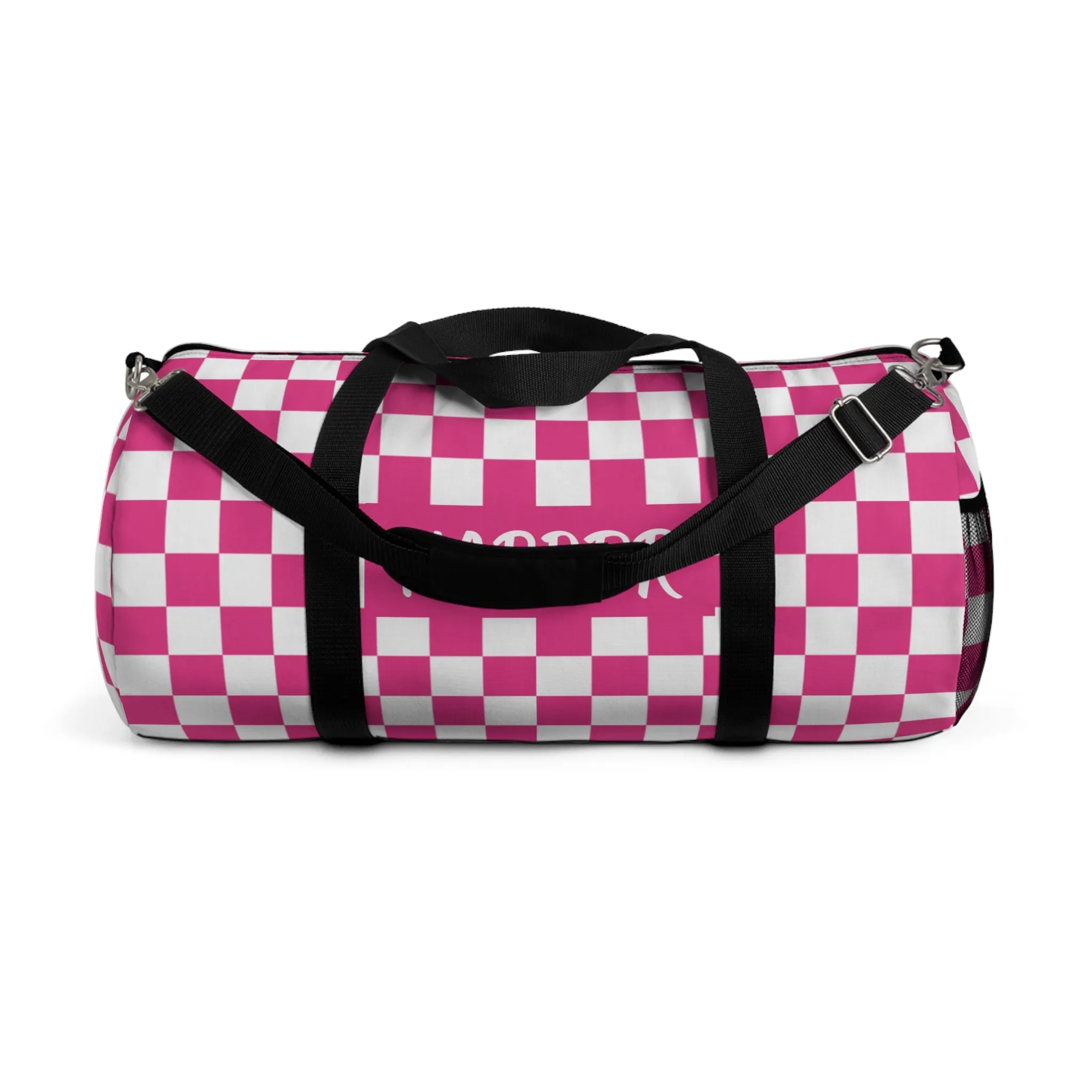 Pink Checks Duffel Bag (INCLUDE CUSTOM NAME & FONT OPTION IN NOTES AT CHECKOUT)