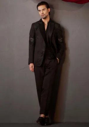 Pitch black tuxedo set