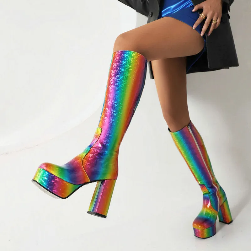Rainbow high boots