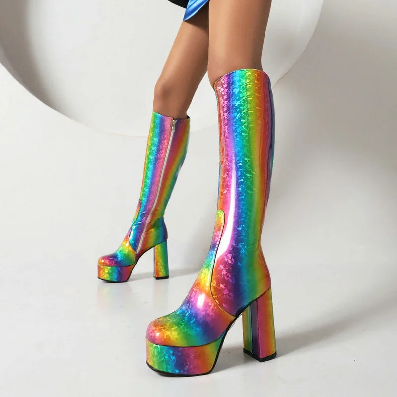 Rainbow high boots