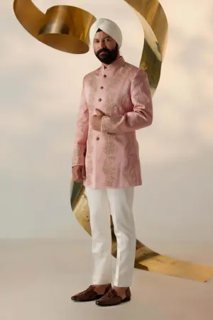 Rose quartz bandhgala and trousers