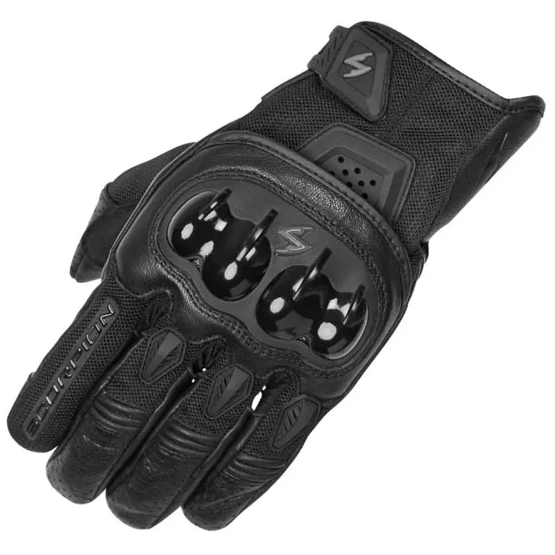 Scorpion EXO Talon Motorcycle Short Leather and Mesh Gloves - Black