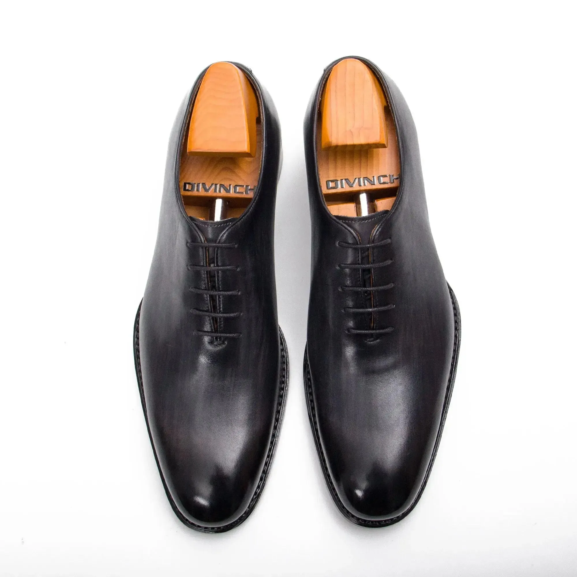 Seamless Goodyear Mens  Coffee Oxford Dress Shoes Lron Gray