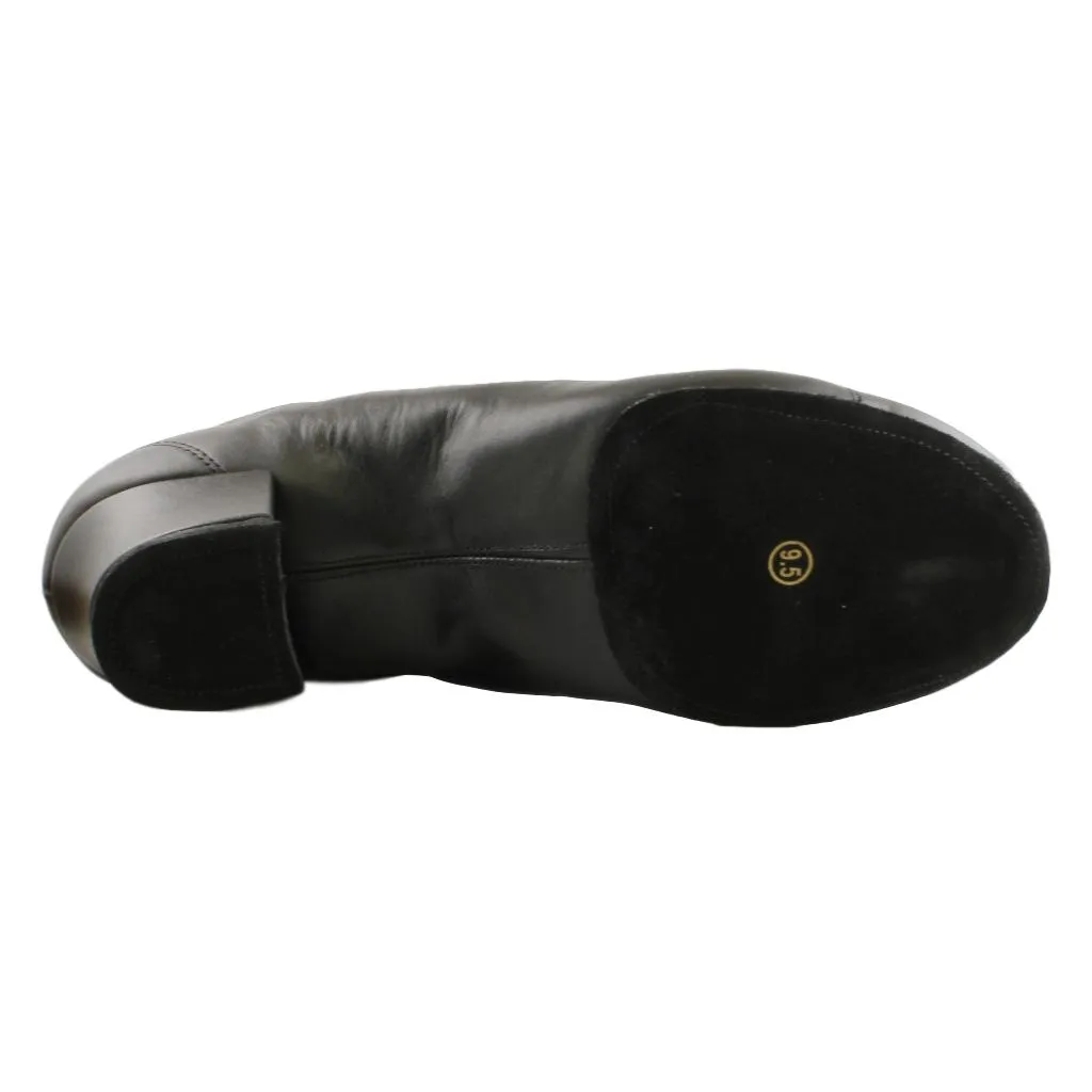 Stephanie E-100311, Black Leather, Men's Latin Dance Shoes
