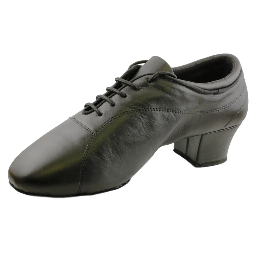 Stephanie E-100311, Black Leather, Men's Latin Dance Shoes