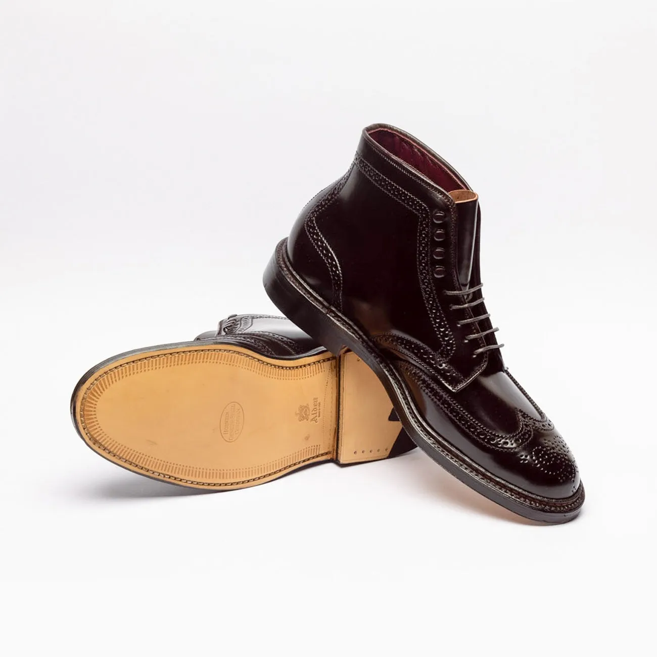 Stivale derby Alden 4461 H in pelle di cavallo bordeaux