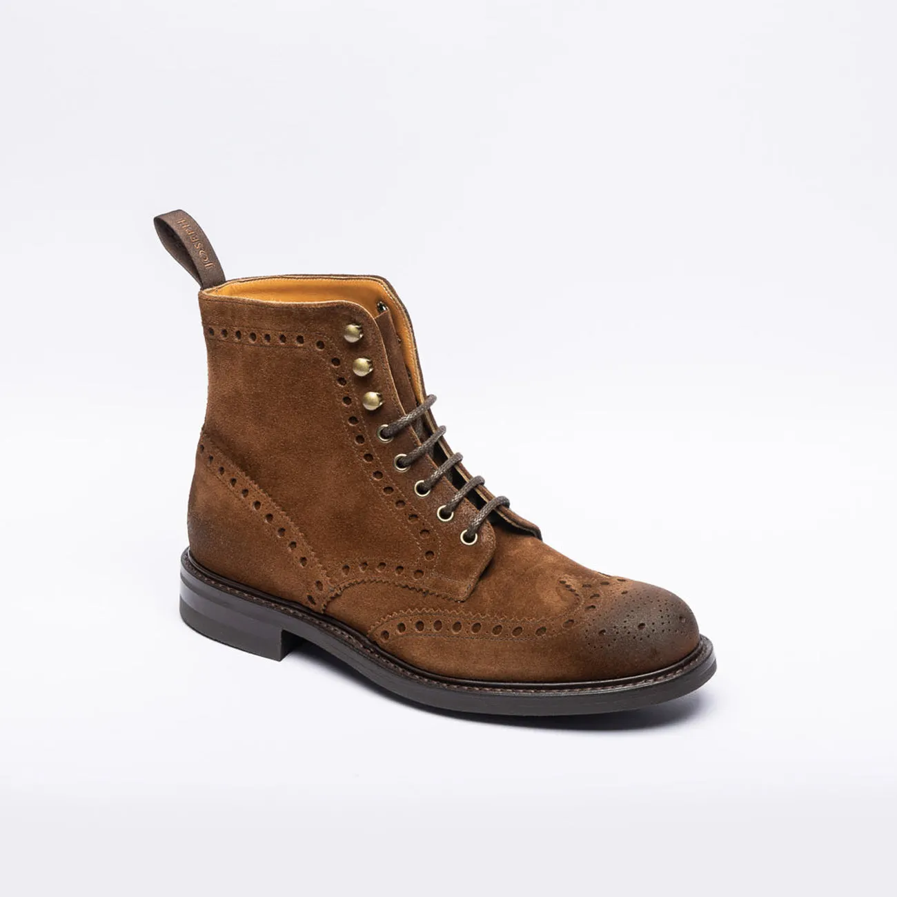 Stivale derby Cheaney Joseph & Sons Tweed R in camoscio marrone (Snuff suede)