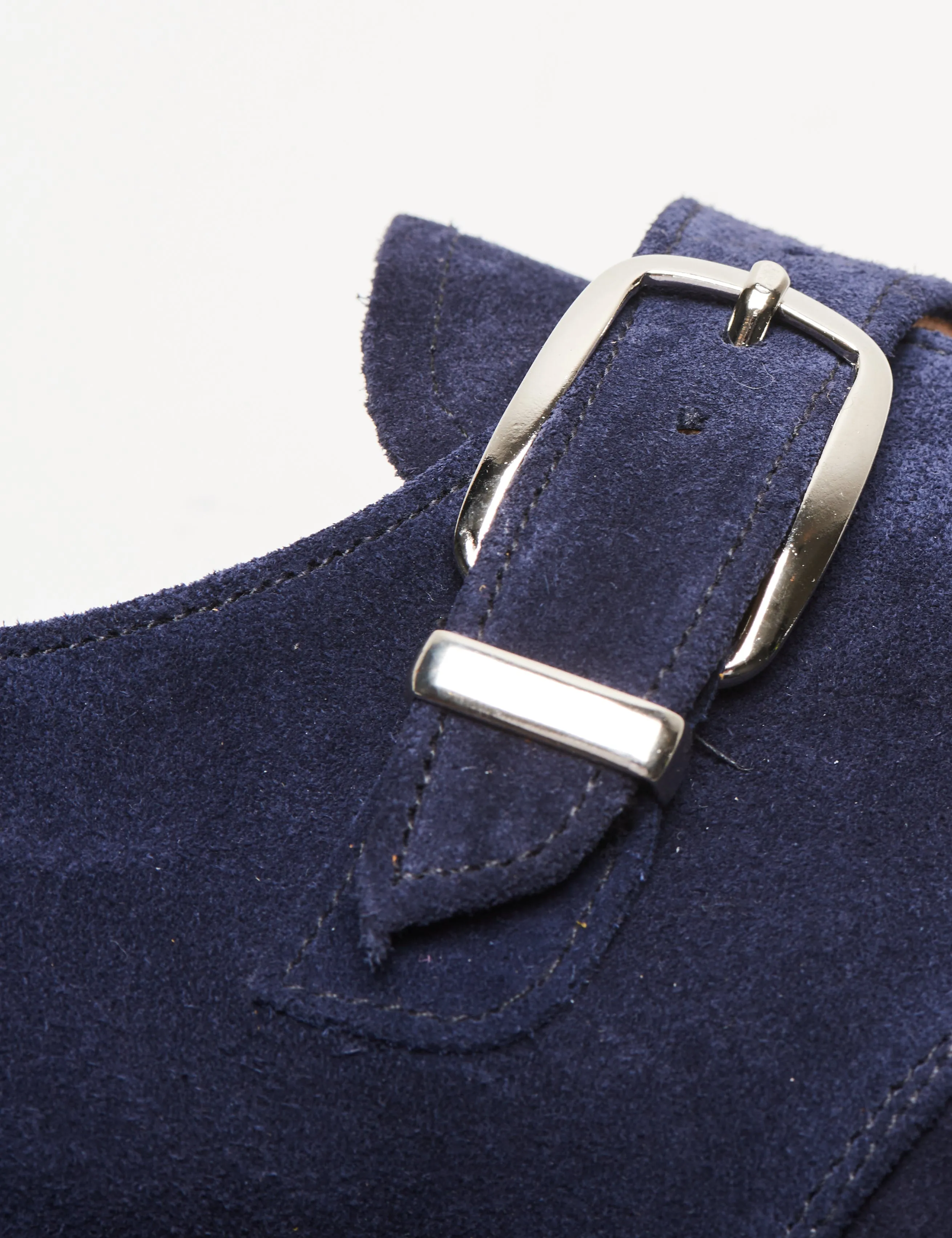 Strummer Monk Navy Suede